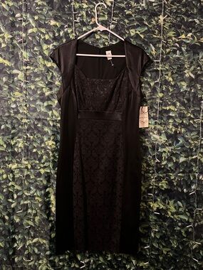 Sangria Black Midi Dress